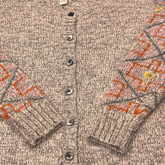 Sundance Wool Blend Long Button Cardigan, Gray, XL - Picture 3 of 9